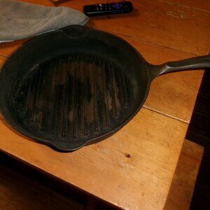 vTG WAGNER 1891 11 3/8 FAT FREE FRYER CAST IRON COOKWARE M/USA